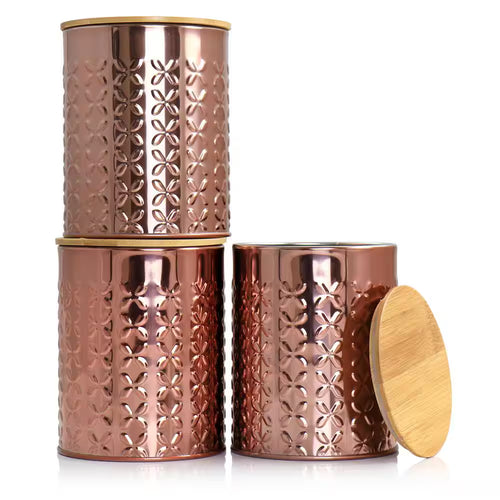 3-Piece Aluminum Canister Set in Copper