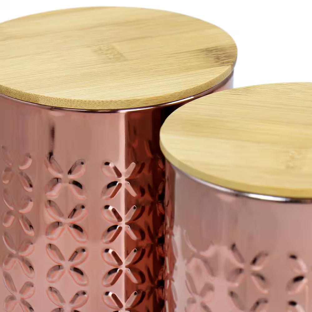 3-Piece Aluminum Canister Set in Copper