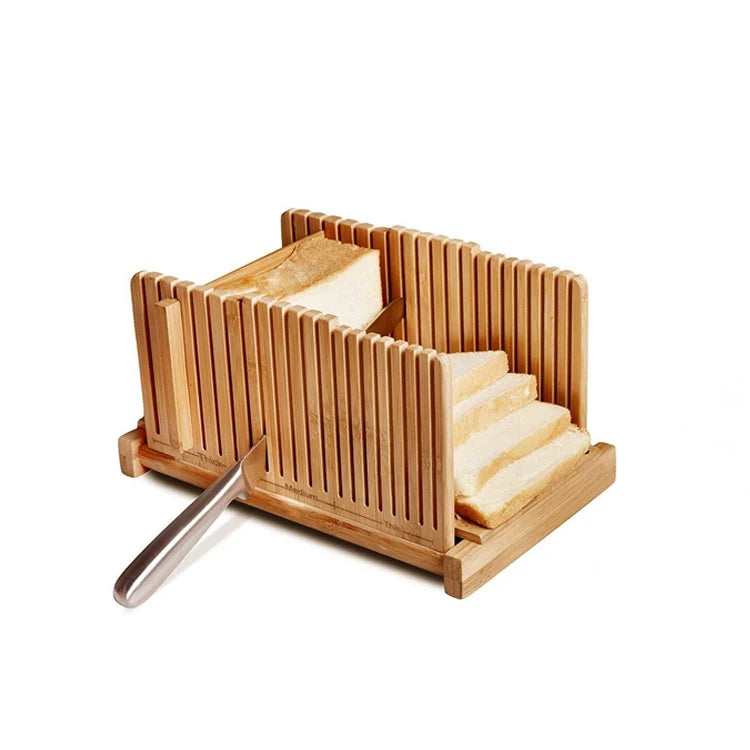 Durable Eco-Friendly Bamboo Bread Slicer & Chopping Block with Dishwasher Safe Modern Design and Custom Logo