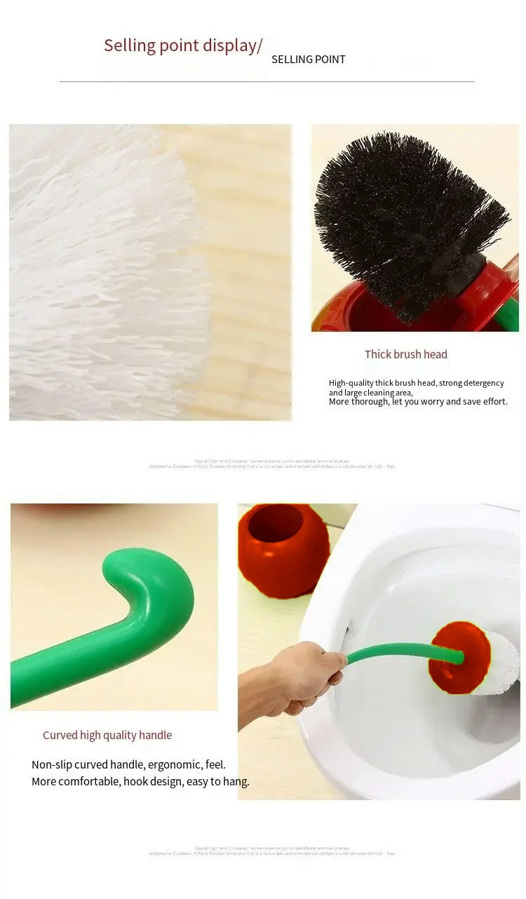 Red Toilet Brush Creative Lovely Cherry Shape Lavatory Toilet Brush Holder Set Toilet Holder Bathroom Accessories