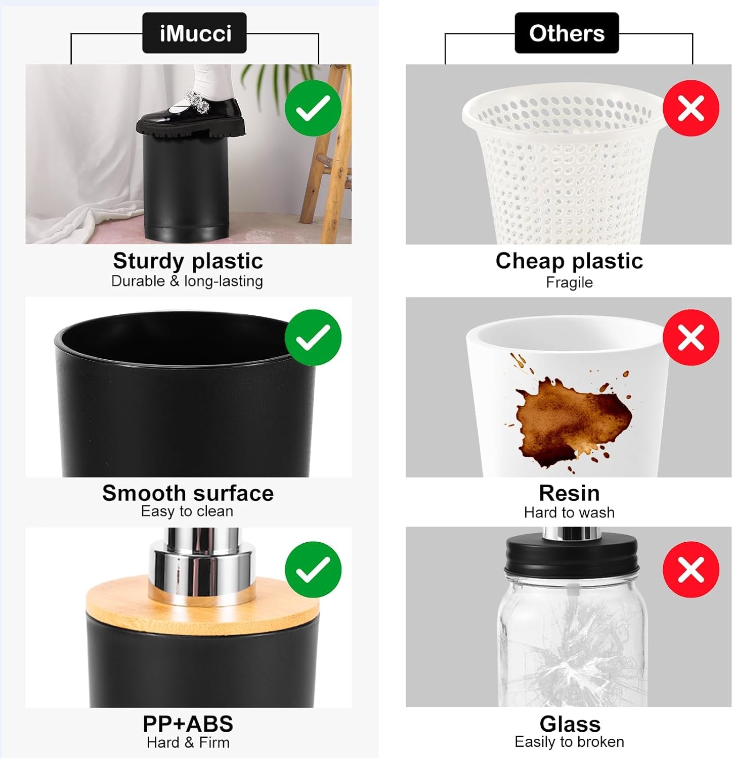 9Pcs Black Bathroom Accessories Set with Trash Can Bathroom Set Black Bathroom Accessories Bathroom Decor